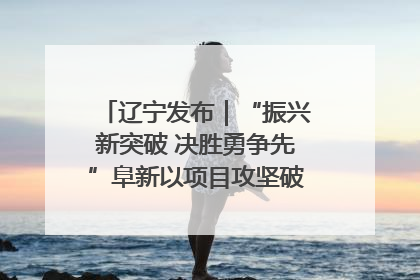 辽宁发布｜“振兴新突破 决胜勇争先”阜新以项目攻坚破解发展瓶颈 经济发展实现良好开局