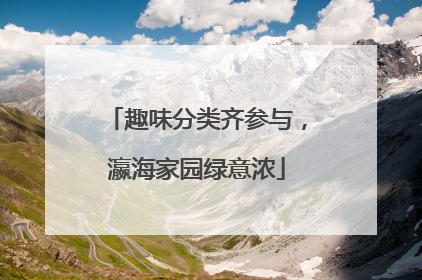 趣味分类齐参与，瀛海家园绿意浓
