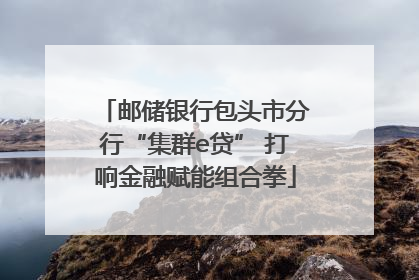 邮储银行包头市分行“集群e贷” 打响金融赋能组合拳