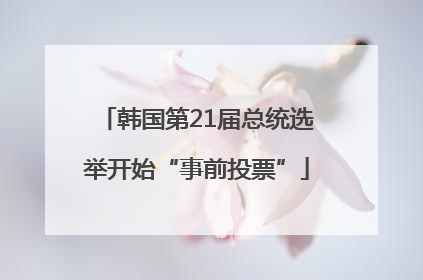 韩国第21届总统选举开始“事前投票”