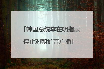 韩国总统李在明指示停止对朝扩音广播
