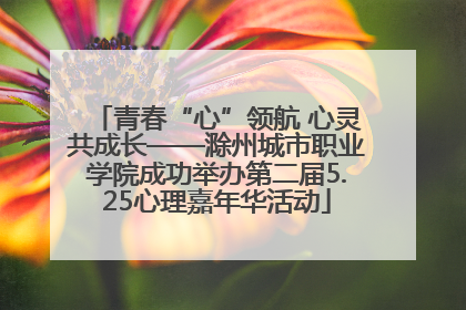 青春“心”领航 心灵共成长——滁州城市职业学院成功举办第二届5.25心理嘉年华活动