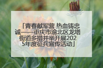 青春献军营 热血铸忠诚——重庆市渝北区龙塔街道多措并举开展2025年度征兵宣传活动