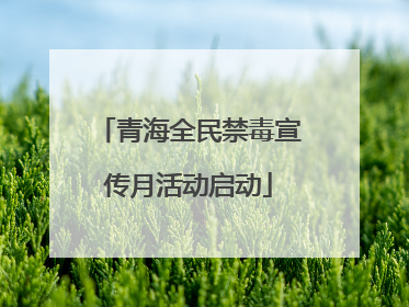 青海全民禁毒宣传月活动启动