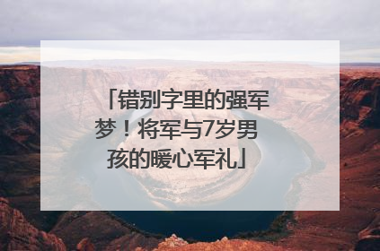 错别字里的强军梦！将军与7岁男孩的暖心军礼