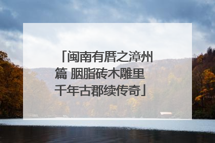 闽南有厝之漳州篇 胭脂砖木雕里千年古郡续传奇