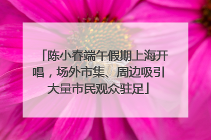 陈小春端午假期上海开唱，场外市集、周边吸引大量市民观众驻足