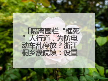 隔离围栏“框死”人行道，为防电动车乱停放？浙江桐乡濮院镇：设置有误，连夜整改