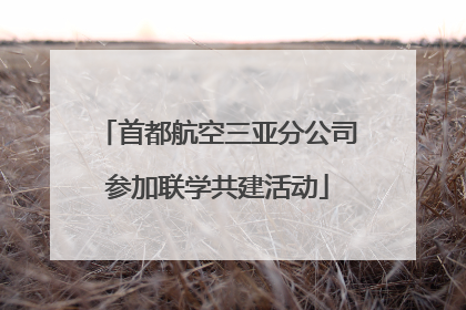 首都航空三亚分公司参加联学共建活动