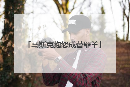 马斯克抱怨成替罪羊