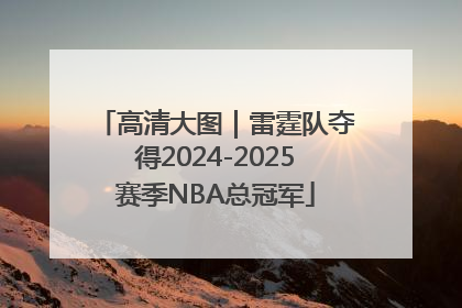 高清大图｜雷霆队夺得2024-2025赛季NBA总冠军