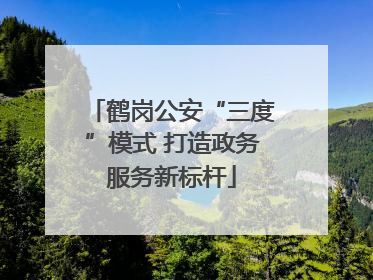 鹤岗公安“三度”模式 打造政务服务新标杆