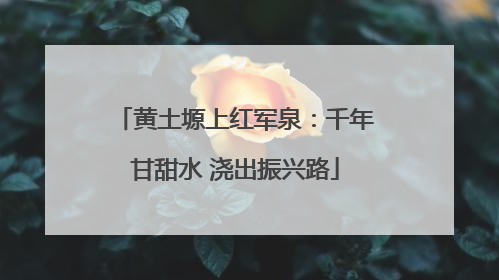 黄土塬上红军泉：千年甘甜水 浇出振兴路