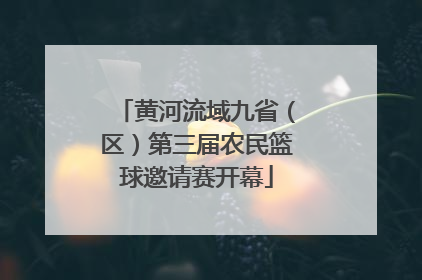 黄河流域九省（区）第三届农民篮球邀请赛开幕