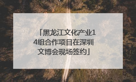 黑龙江文化产业14组合作项目在深圳文博会现场签约
