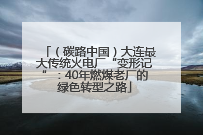 （碳路中国）大连最大传统火电厂“变形记”：40年燃煤老厂的绿色转型之路