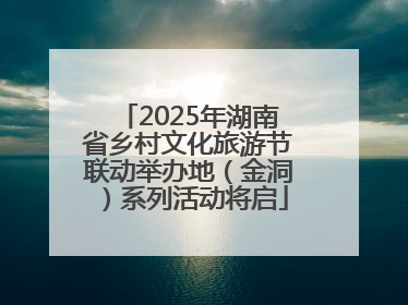 2025年湖南省乡村文化旅游节联动举办地（金洞）系列活动将启