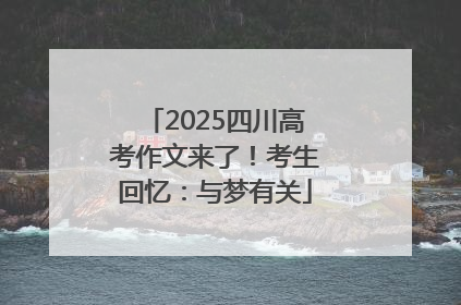 2025四川高考作文来了！考生回忆：与梦有关