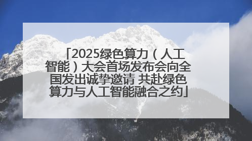 2025绿色算力（人工智能）大会首场发布会向全国发出诚挚邀请 共赴绿色算力与人工智能融合之约