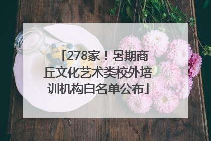 278家！暑期商丘文化艺术类校外培训机构白名单公布