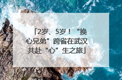 2岁、5岁！“换心兄弟”跨省在武汉共赴“心”生之旅