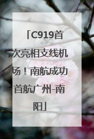 C919首次亮相支线机场！南航成功首航广州-南阳