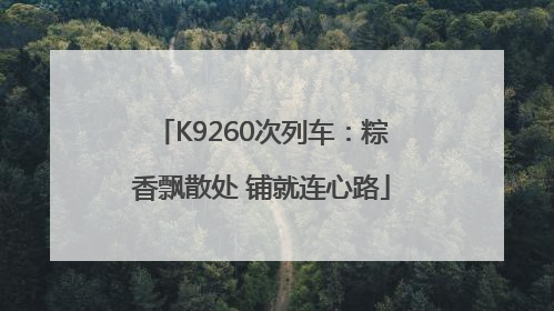 K9260次列车：粽香飘散处 铺就连心路